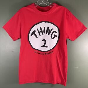 Universal Studios Dr. Seuss Cat in the Hat Thing 2 Red T-Shirt Adult Small NWT